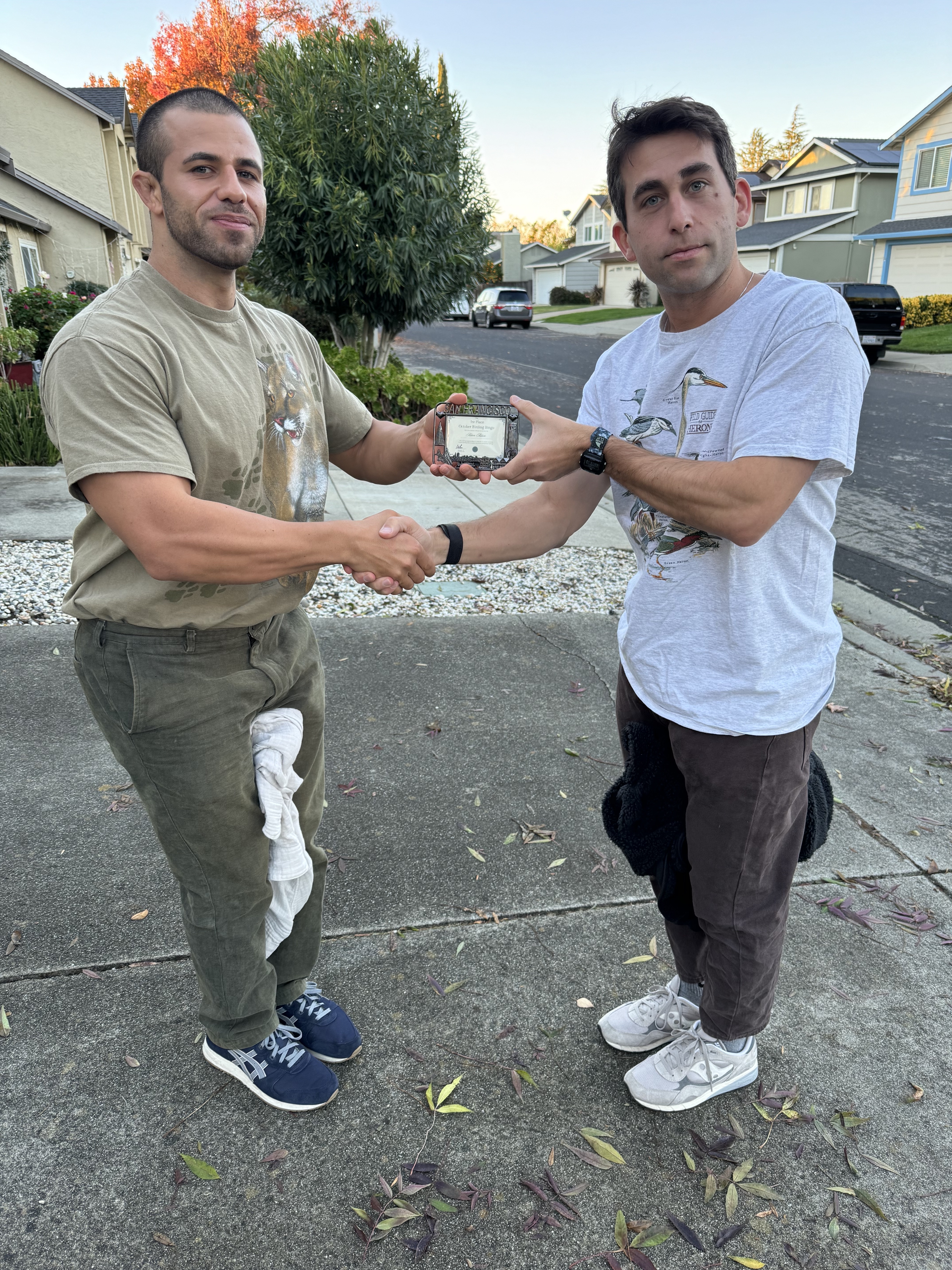 adam presented with certificate